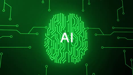 Futuristic-AI-Text-Brain-Interface---Green-Neural-Network-Visualization