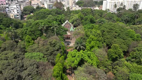 Town-Hall-museum-wide-drone-view-in-kolhapur-in-Maharashtra