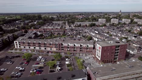 Shopping-area-aerial-in-residential-neighbourhood-Waterkwartier-middle-class
