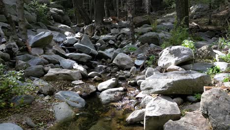 Ruhiger-Bach,-Der-Durch-Felsen-Und-Bäume-Fließt-–-Entspannende-Natur-–-Heartrock-In-Crestline,-Kalifornien