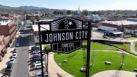 Señal-Aérea-De-La-Ciudad-De-Johnson-Tennessee