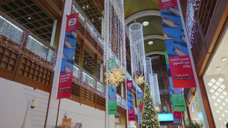 ABU-DHABI,UNITED-EMIRATES--8-January-2024:-Christmas-tree-at-The-World-Trade-Center-Mall