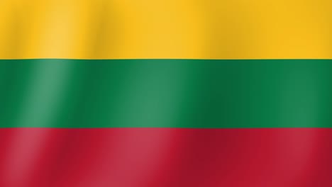 Animation-Der-Litauischen-Flagge,-Die-Im-Wind-Weht