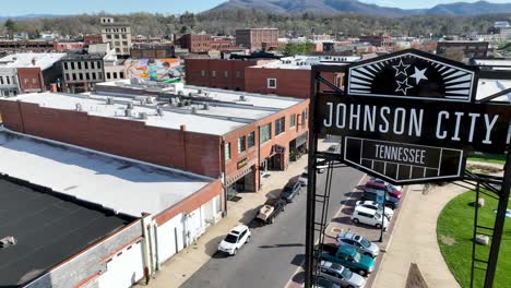aerial-push-in-past-johnson-city-tennessee-sign