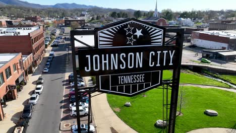 Johnson-City-Tennessee-aerial-orbit-of-sign