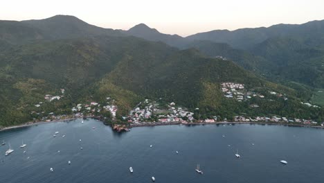 Exploring-the-Cousteau-Reserve:-Aerial-Views-of-Marine-Splendor-in-Guadeloupe,-Captured-in-60fps