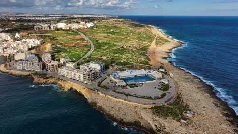 Drone-aerial-view-of-Marsaskala-village-in-Malta