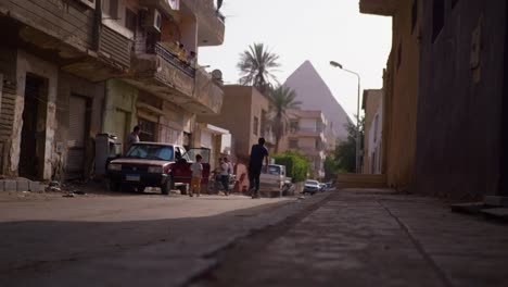 Skateboarder-does-a-trick-in-Egypt