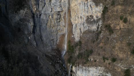 The-splendor-of-the-Seerenbach-Waterfall-in-Weesen,-Amden,-Switzerland