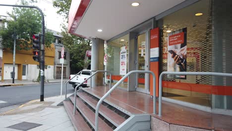 Entrance-facade-of-local-Galicia-Bank-in-Buenos-Aires-City-ATM-cashier-urban-streets-of-Argentine-Capital