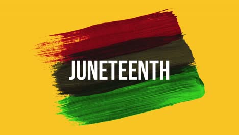 Juneteenth-Flagge-Pinselstriche-Einer-Nach-Dem-Anderen-Mit-Schriftzug