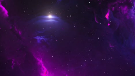 a-bright-star-shines-among-the-purple-nebula-in-the-universe