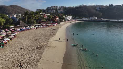 Blick-Auf-Die-Bucht-Von-Santa-Cruz-In-Huatulco,-Oaxaca,-Mexiko