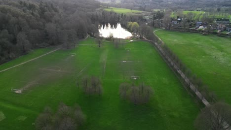 Soaring-Above-Reigate-Priory-Park:-The-Lake-from-the-Sky