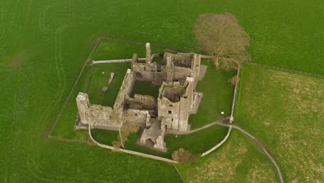 Aerial-top-down-orbiting-Bective-Abbey