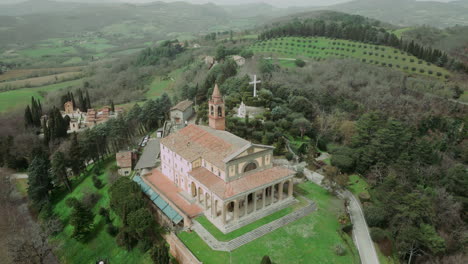 Aerial-Serenity:-Madonna-del-Transito-di-Canoscio-Sanctuary-in-Città-di-Castello