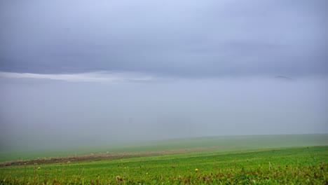 Zeitraffer-Der-österreichischen-Alpenlandschaft-Im-Nebel