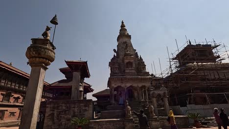 Nṛtya-Vatsalā-Tempel-Auf-Bhaktapur,-Nepal.-Durbar-Square