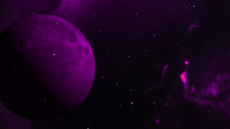 Planetas-Morados-Y-Nebulosas-En-El-Universo-Cósmico