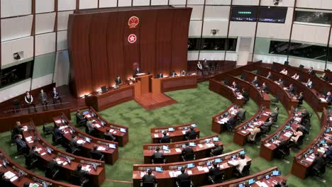 Wide-view-shot-of-John-Lee-Ka-chiu-,-delivers-the-annual-policy-address-at-the-Legislative-Council