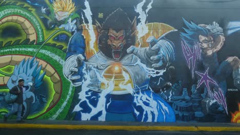 Graffiti-Wandbild-Zum-Thema-Dragon-Ball