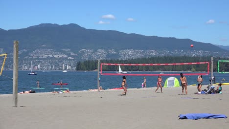 Females-in-bikinis-playing-volleyball