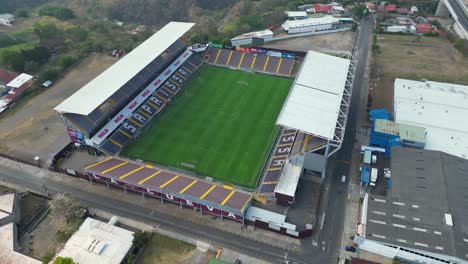 Drone-Shot-of-Empty-Ricardo-Saprissa-Stadium