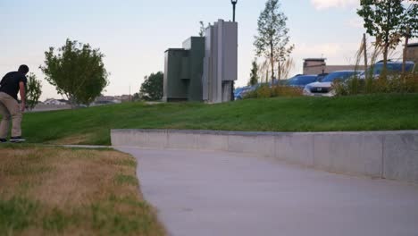 Skater-does-a-long-grind-on-the-ledge