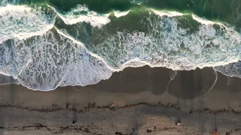 Eine-Luftaufnahme-Von-Oben-Direkt-über-Hollywood-Beach,-Florida-An-Einem-Sonnigen-Tag