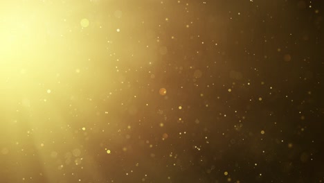Abstrakter-Hintergrund-Mit-Golden-Glitzerndem-Staub:-Zeitlupenanimation-Von-Sonnenstrahlen-Und-Schwebendem-Sternenstaub