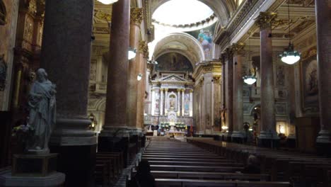 Inside-eclectic-architecture-of-Pope-Francis’s-regular-place-of-worship-Basilica-San-jose-de-flores-in-buenos-aires-argentina-panoramic-view