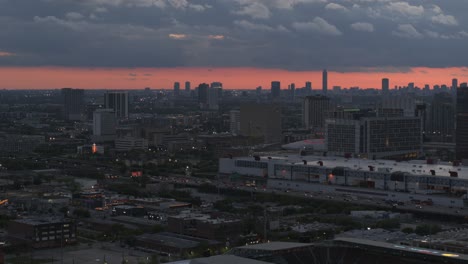 Aerial-view-of-Houston,-Texas-urban-area