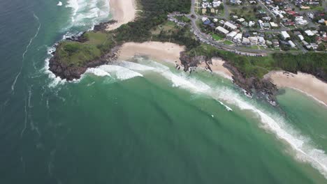 Norries-Headland,-Cove,-And-Beach---Cabarita-Beach-In-Daytime-In-Northern-Rivers,-NSW,-Australia