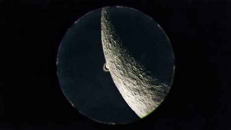 Saturn-Being-Occulted-by-the-Moon-as-Seen-Through-a-Telescope-Eyepiece