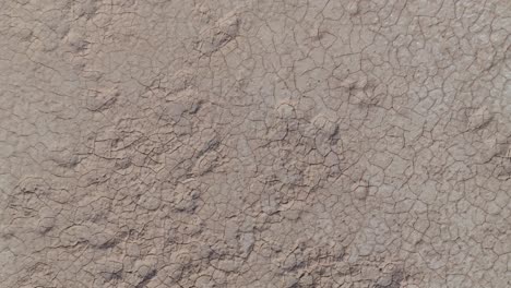 Birds-eye-view-clip-moving-over-dry-and-cracked-earth-in-outback-desert-in-Australia