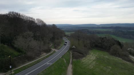 Scenic-Aerials-of-Surrey's-A25-Road-by-Newlands-Corner
