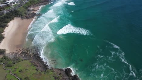 Cabarita-Beach-And-Norries-Headland-In-New-South-Wales,-Australia---Aerial-Drone-Shot