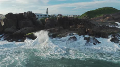 Coastal-life-thrives-on-the-shores-of-São-Francisco-do-Sul-Island,-Santa-Catarina,-Brazil