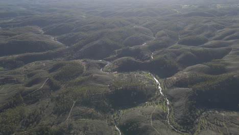 Aerial-view-of-the-green-landscape-of-Proença-a-Nova,-Portugal