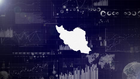 Unternehmenshintergrund-Des-Iran-Mit-Abstrakten-Elementen-Von-Datenanalysediagrammen.-Ich-Zeige-Ein-Technologisches-Video-Zur-Datenanalyse-Mit-Globus,-Wachstum,-Grafiken-Und-Statistischen-Daten-Des-Iran.