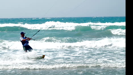 Windsurfer-Am-Strand-Von-Prasonisi,-Rhodos