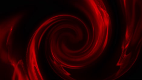 Vortex-of-red-swirling-fluid-moving-slowly-on-black-background