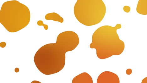 Gelbe-Und-Orangefarbene-Lavablasen-Vermischen-Sich-Auf-Weißem-Hintergrund