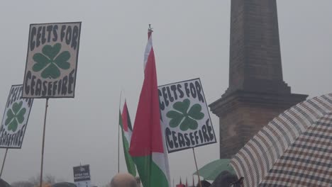 Close-up-of-'Celts-for-Ceasefire'-signs-at-Glasgow-Green