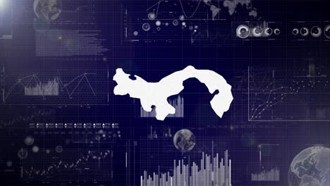 Panama-Country-Corporate-Background-With-Abstract-Elements-Of-Data-analysis-charts-I-Showcasing-Data-analysis-technological-Video-with-globe,Growth,Graphs,Statistic-Data-of-Panama-Country