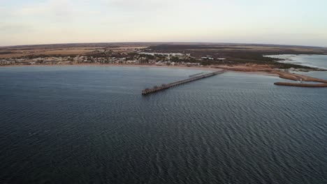 Aerial-drone-view-of-the-coastline-of-Coffin-Bay,-Eyre-Peninsula,-South-Australia