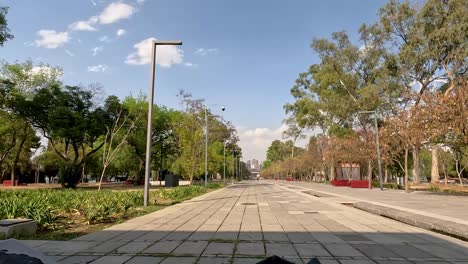 Timelapse-Day-Compositores-Avenue,-Chapultepec-Mexico-City