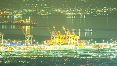 Nachtansicht-Des-Hafens-Von-San-Francisco-–-Zeitraffer