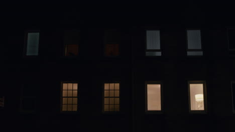 Lights-from-windows-of-a-building-at-night