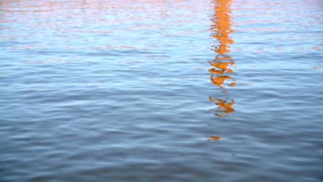 Hypnotic-water-reflection-filmed-at-the-Belfast-Docks,-home-of-The-Titanic,-on-a-summer's-day